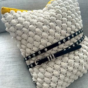 Wrap around leather studded belt